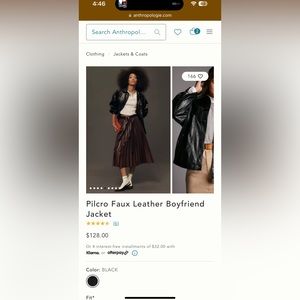 PILCRO FAUX LEATHER BOYFRIEND JACKET